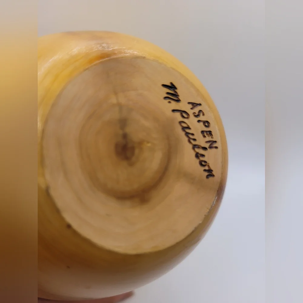 Organic Modern Hand Turned Wood Vase